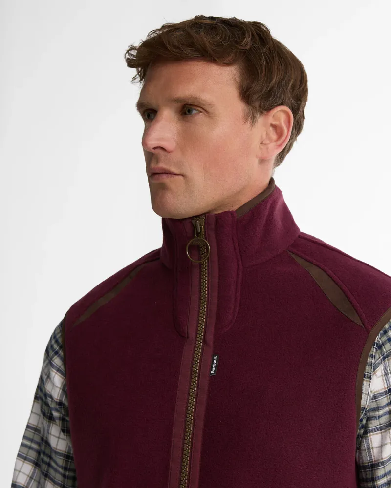 Barbour Langdale Gilet - Dark Bordeaux-3