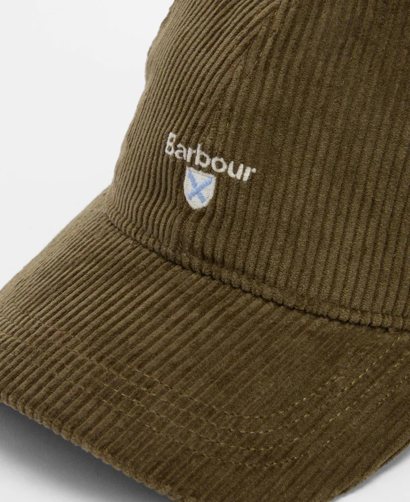 Barbour Preston Cord Cap - Olive-3