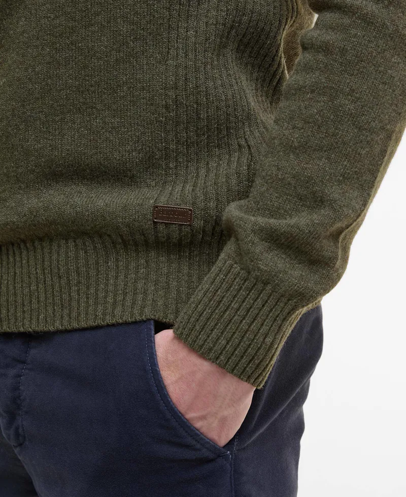 Barbour Nelson Essential Quarter-Zip Jumper - Seaweed-2