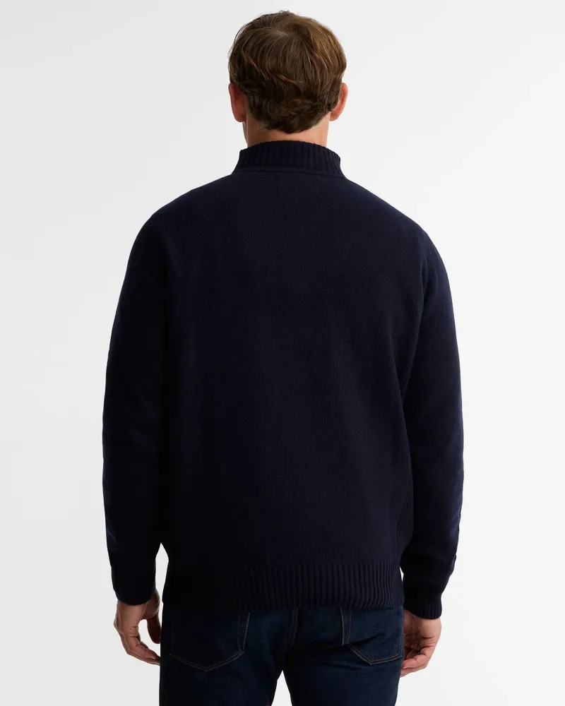 Barbour Nelson Essential Quarter-Zip Jumper - Classic Navy-2