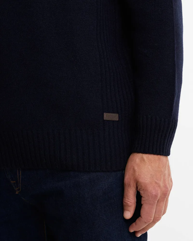 Barbour Nelson Essential Quarter-Zip Jumper - Classic Navy-4