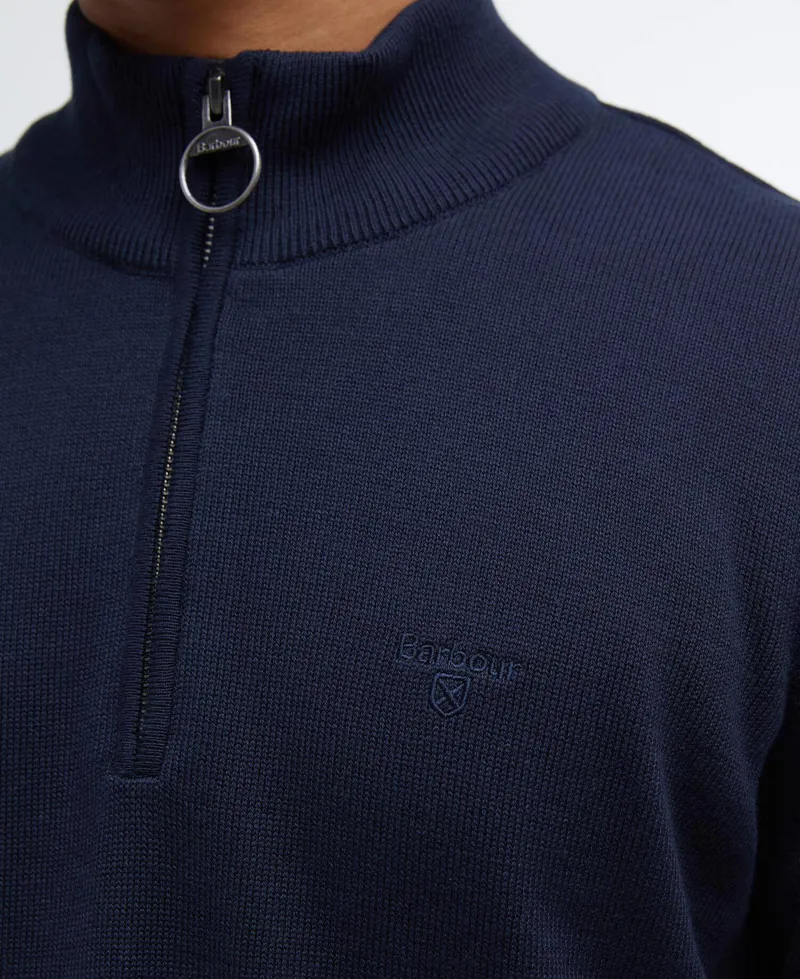 Barbour Cotton Quarter-Zip Jumper - Classic Navy-5