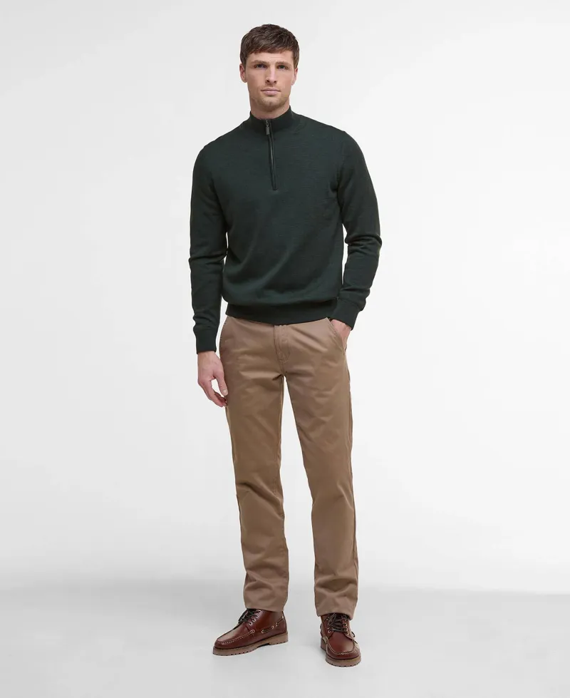 Barbour Gamlin Quarter-Zip Jumper - Olive-1