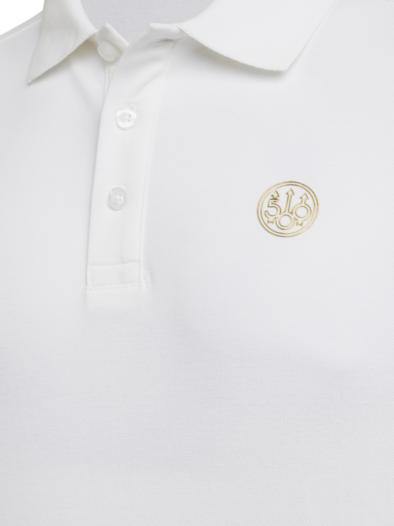 Beretta 500th Anniversary Gold Logo Polo - Bright White-2