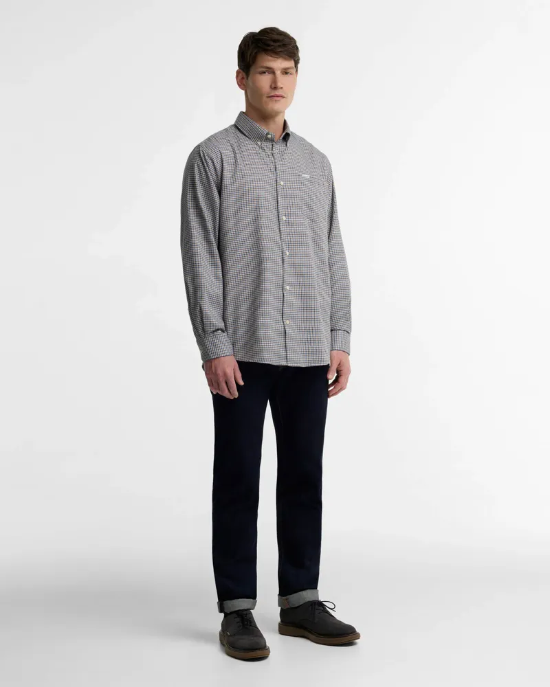 Barbour Barnard Thermo Weave Regular-Fit Shirt - Deep Blue-1