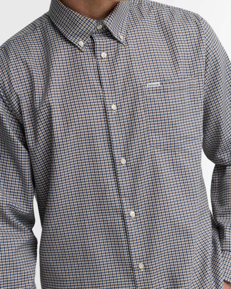 Barbour Barnard Thermo Weave Regular-Fit Shirt - Deep Blue-3