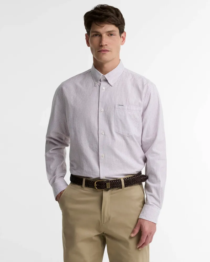 Barbour Sheldane Striped Regular Long-Sleeved Shirt - Mauve