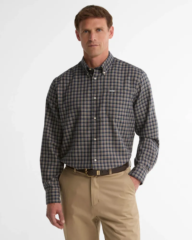 Barbour Cliff Regular-Fit Long-Sleeved Shirt - Navy