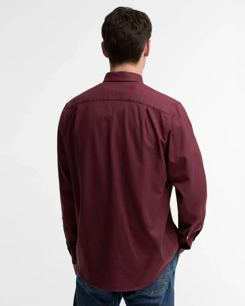 Barbour Sparrowhill Regular Long-Sleeved Shirt - Dark Bordeaux-2