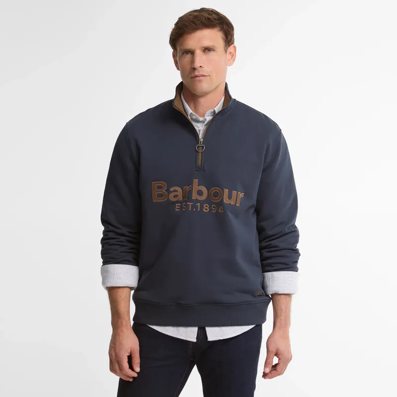 Barbour Fosse Half Zip Sweatshirt - Navy