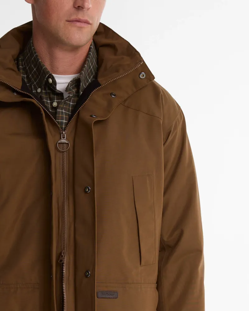 Barbour Farlam Waterproof Jacket - Deep Sand-4