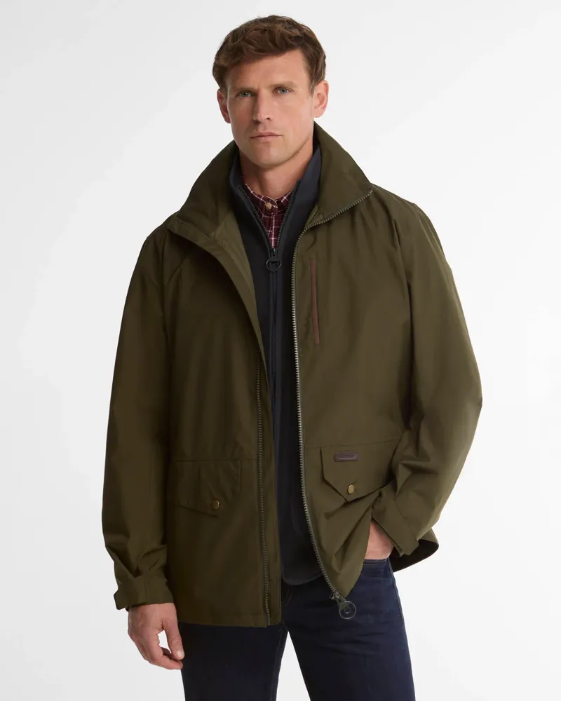 Barbour Uldale Waterproof Jacket - Olive