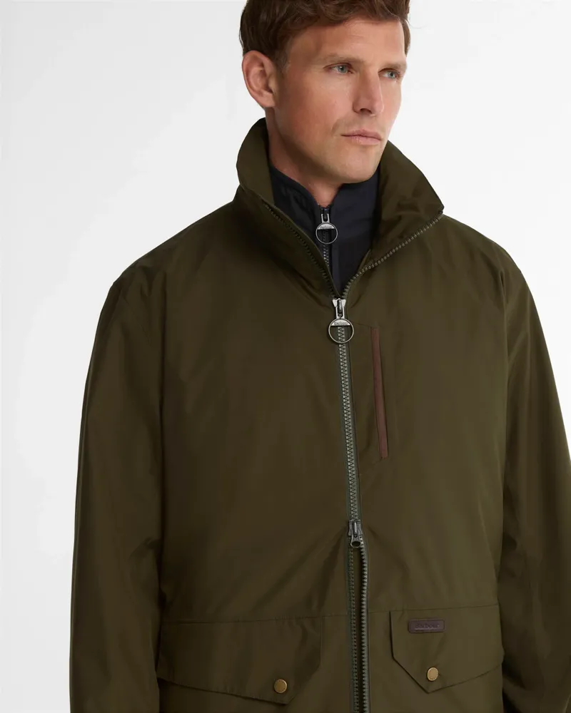 Barbour Uldale Waterproof Jacket - Olive-3