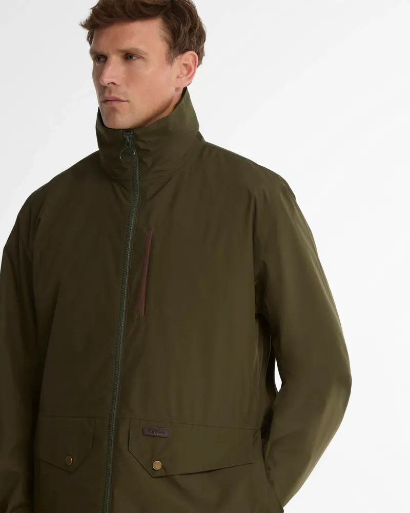 Barbour Uldale Waterproof Jacket - Olive-5