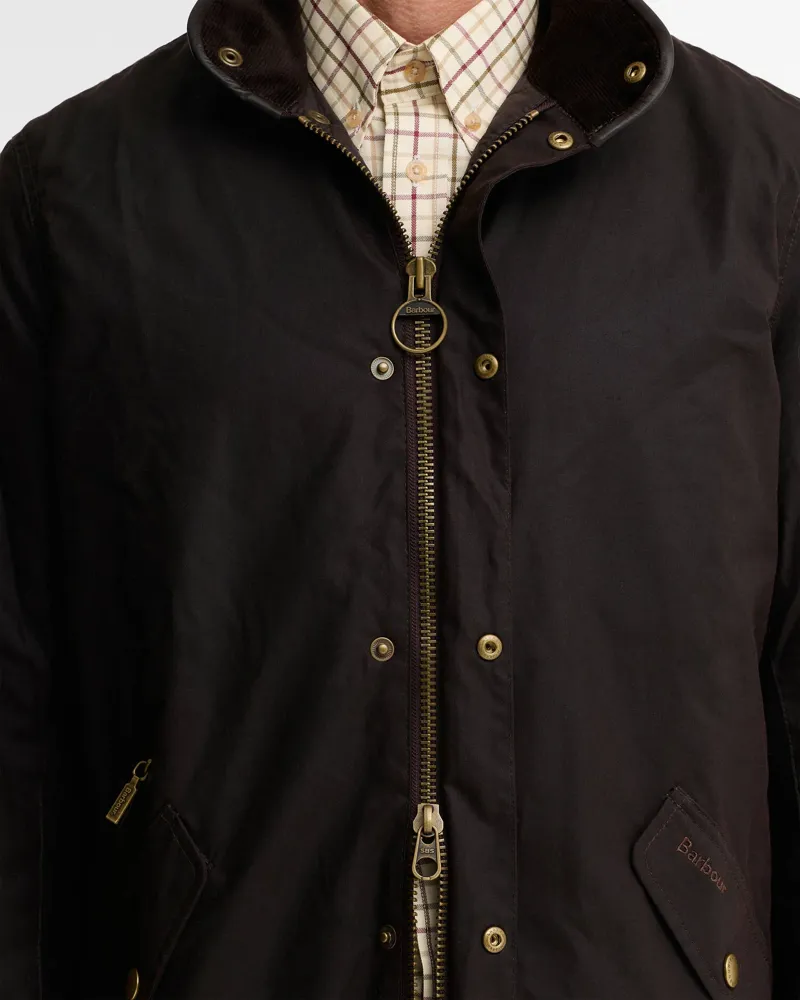 Barbour Prestbury Waxed Jacket - Rustic-3