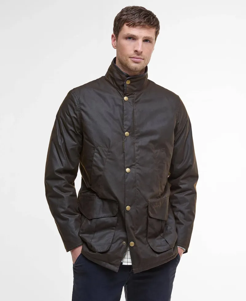 Barbour Hereford Waxed Jacket - Olive