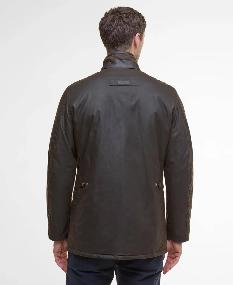 Barbour Hereford Waxed Jacket - Olive-2