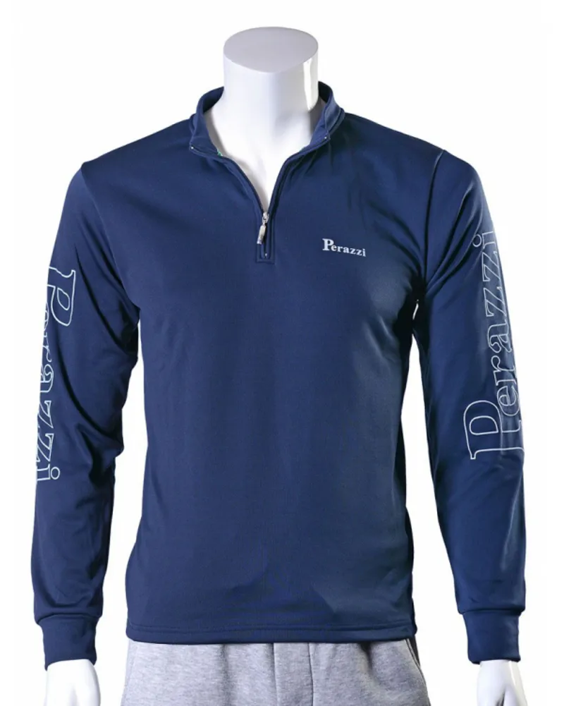 Perazzi Long Sleeve Navy Technical 1/4 Zip Fleece