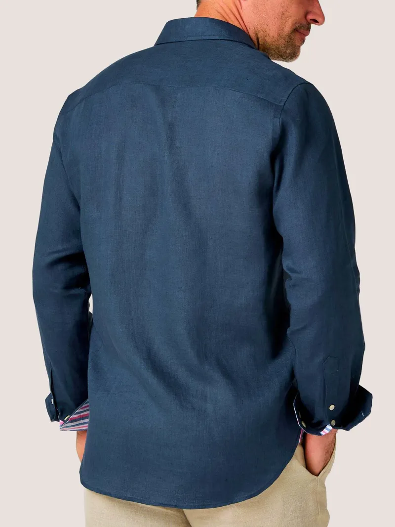 KOY Linen Shirt - Deep Navy-2