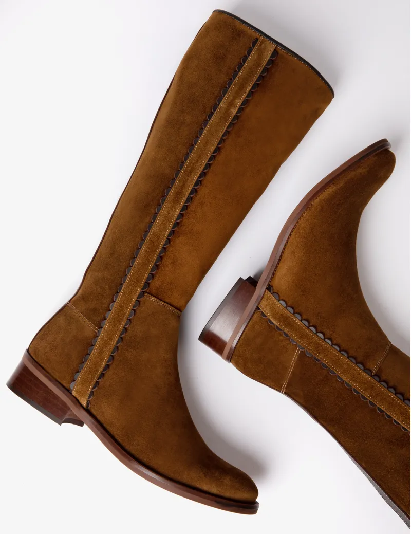Penelope Chilvers Posada Rociera Peat Suede Boot