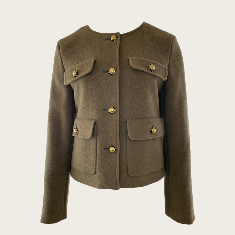 Hunt and Hall Ladies Windsor Olive Jacket-1