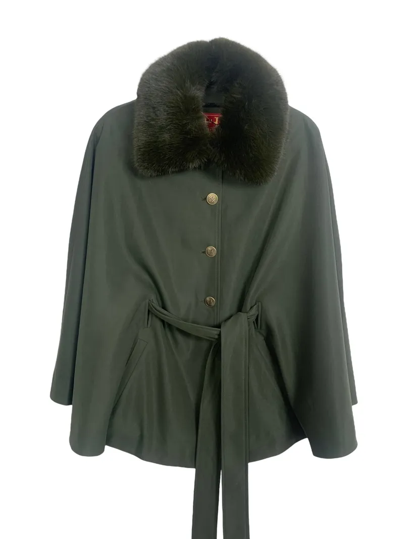 Hunt and Hall Ladies Bilsdale Forest Green Cape-2