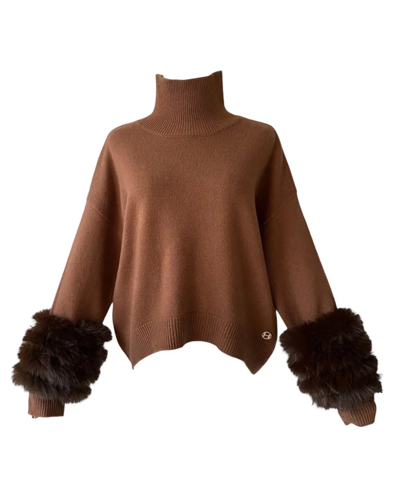 Hunt and Hall Ladies Belmont Brown Jumper