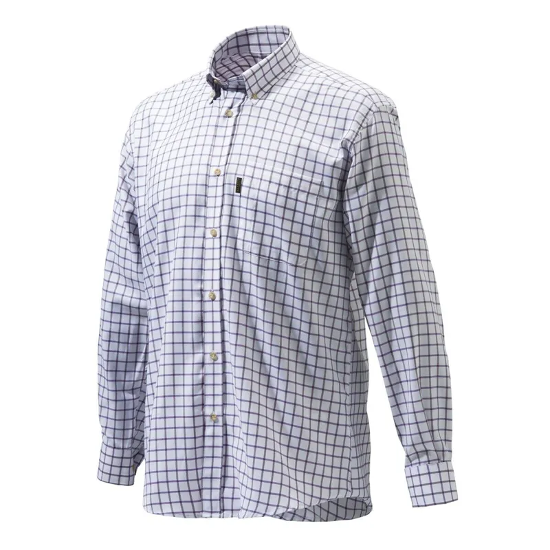Beretta Classic Shirt - White Prune Amethyst Check