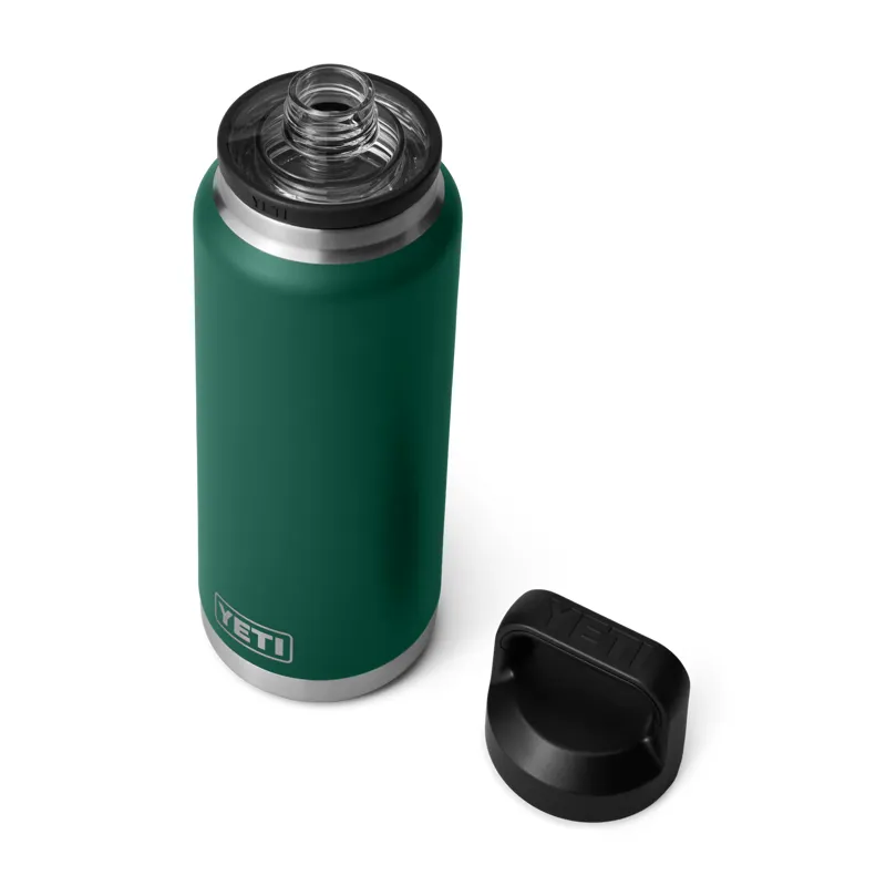 YETI Rambler 36 Oz Black Forest Green Bottle With Chug Cap-3