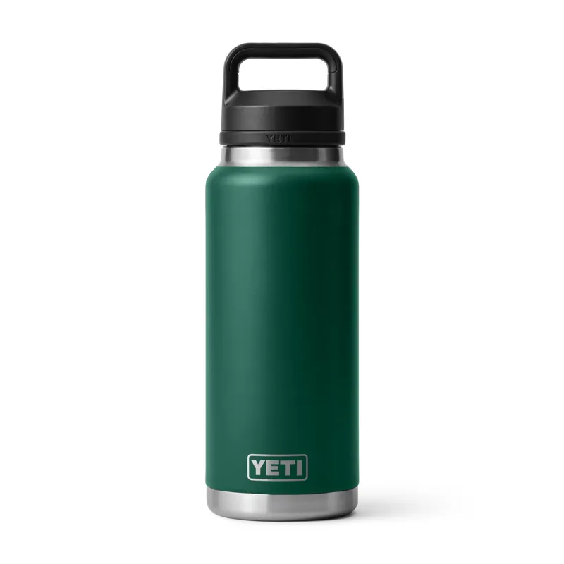 YETI Rambler 36 Oz Black Forest Green Bottle With Chug Cap