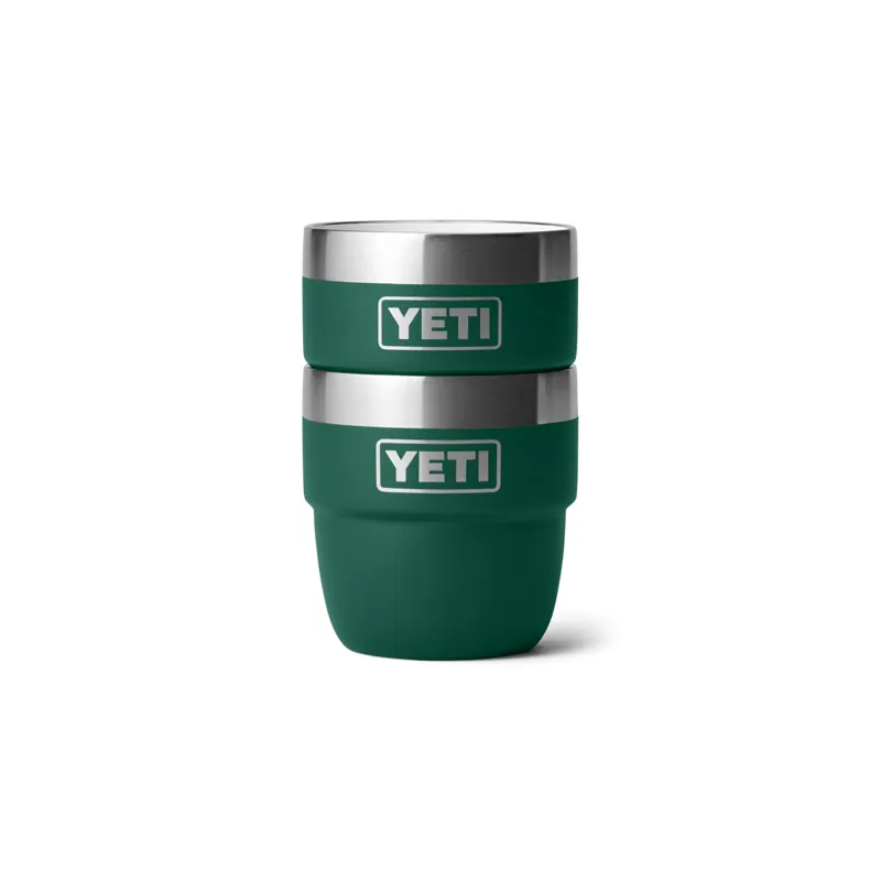 YETI Rambler 4 Oz Black Forest Green Stackable Cups