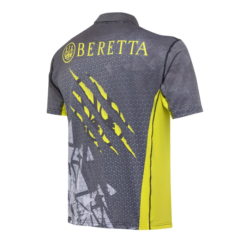 Beretta Rush Scratch Black and Fluo Yellow Polo-1