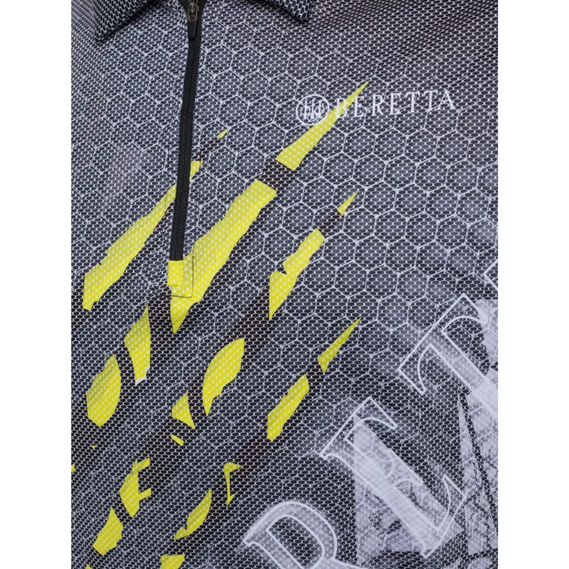 Beretta Rush Scratch Black and Fluo Yellow Polo-2