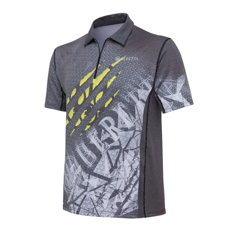 Beretta Rush Scratch Black and Fluo Yellow Polo