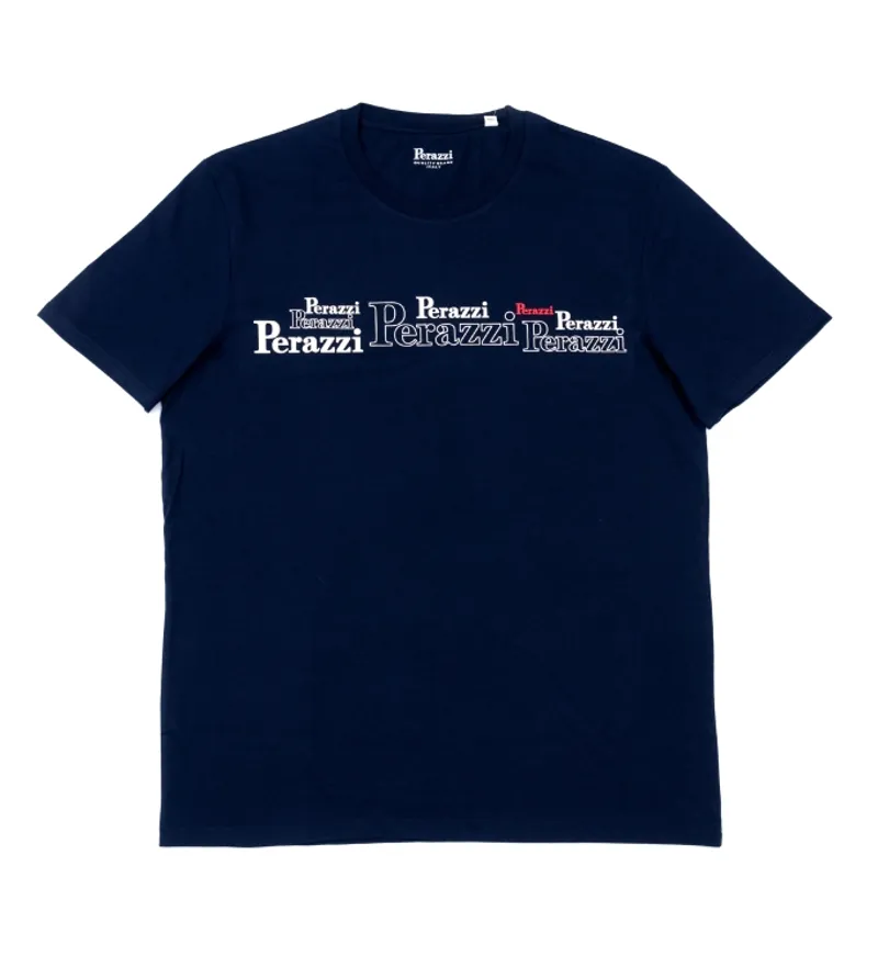 Perazzi Alternating Print Navy T-Shirt
