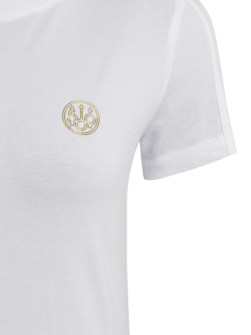 Beretta Ladies 500th Anniversary Gold Logo T-Shirt - Bright White-1