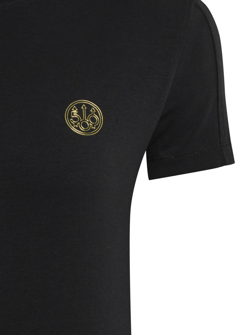 Beretta Ladies 500th Anniversary Gold Logo T-Shirt - Black-1