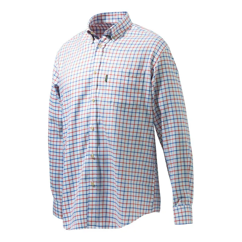 Beretta Classic Shirt - White Red Blue Check 