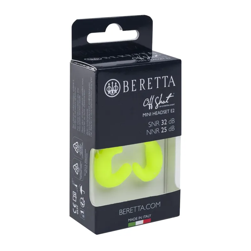 Beretta Mini Headset E2 - Yellow Fluo-1