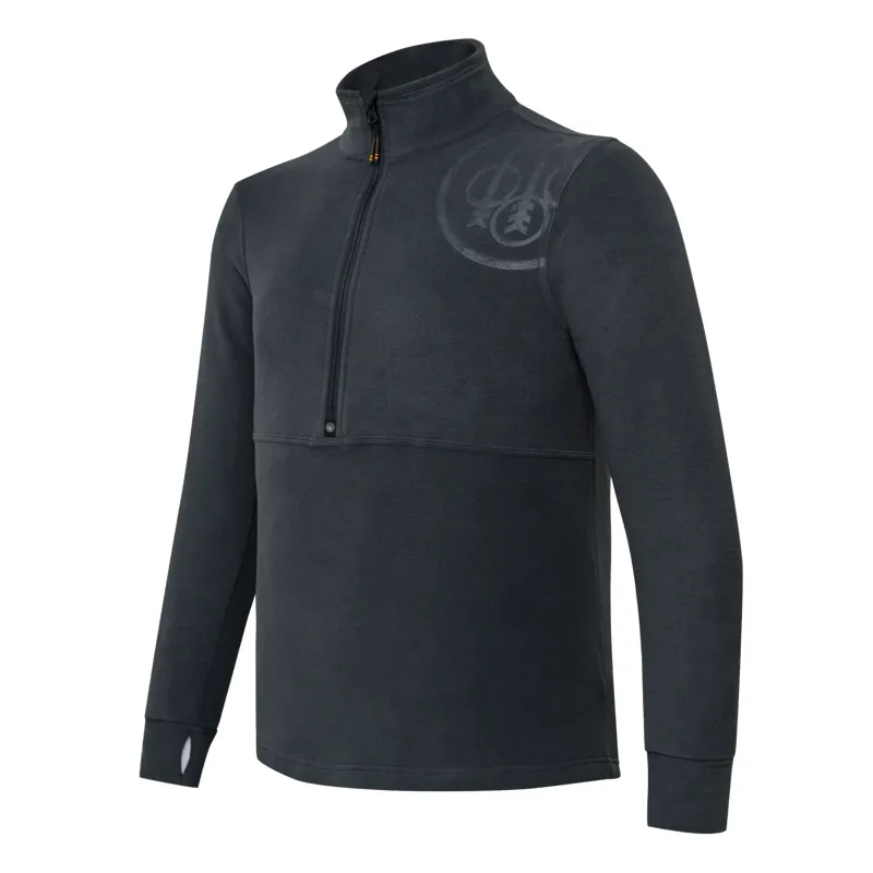 Beretta HP Logo Half Zip Ebony Fleece