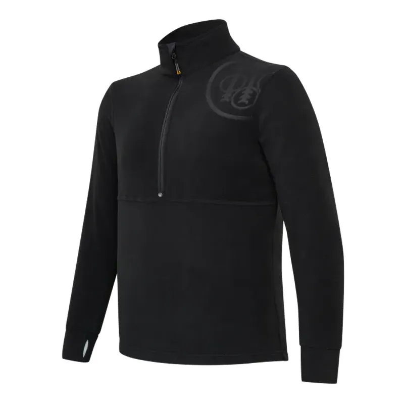 Beretta HP Logo Half Zip Black Fleece