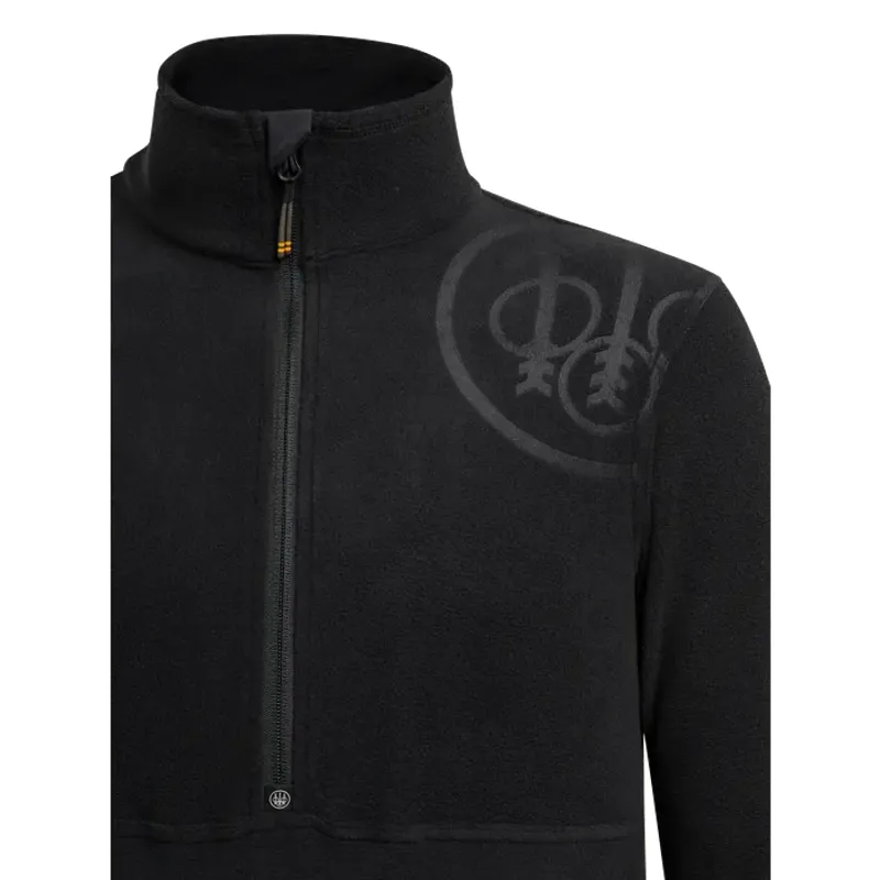 Beretta HP Logo Half Zip Black Fleece-3