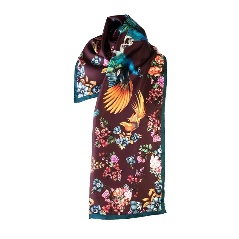 Clare Haggas Airs and Graces Damson Narrow Scarf-1