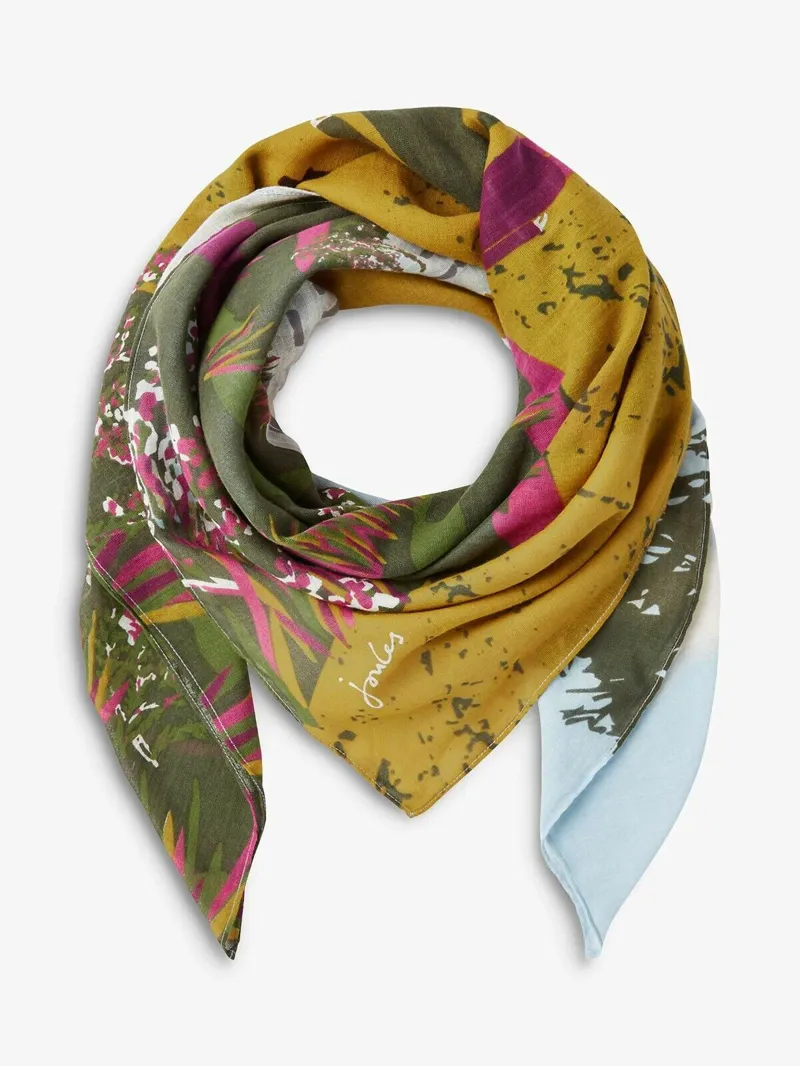 Joules Atmore Blue Location Scarf-2