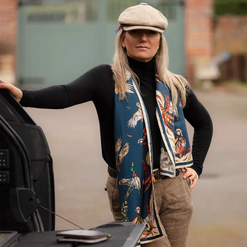 Clare Haggas Best In Show Petrol Classic Scarf-2