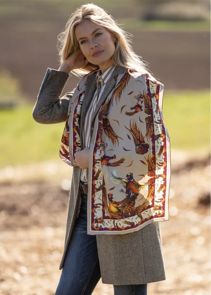 Clare Haggas George and Friends Toffee Classic Scarf-2