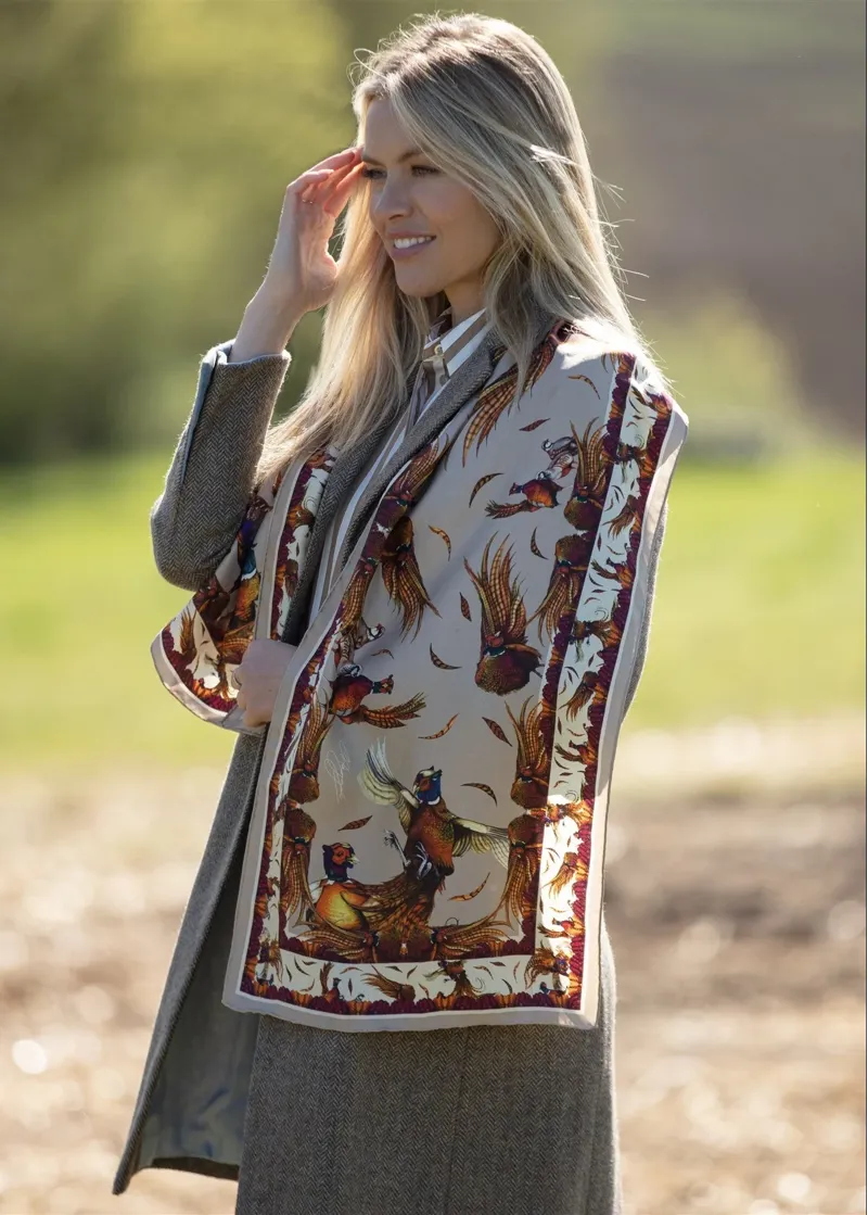 Clare Haggas George and Friends Toffee Classic Scarf-3