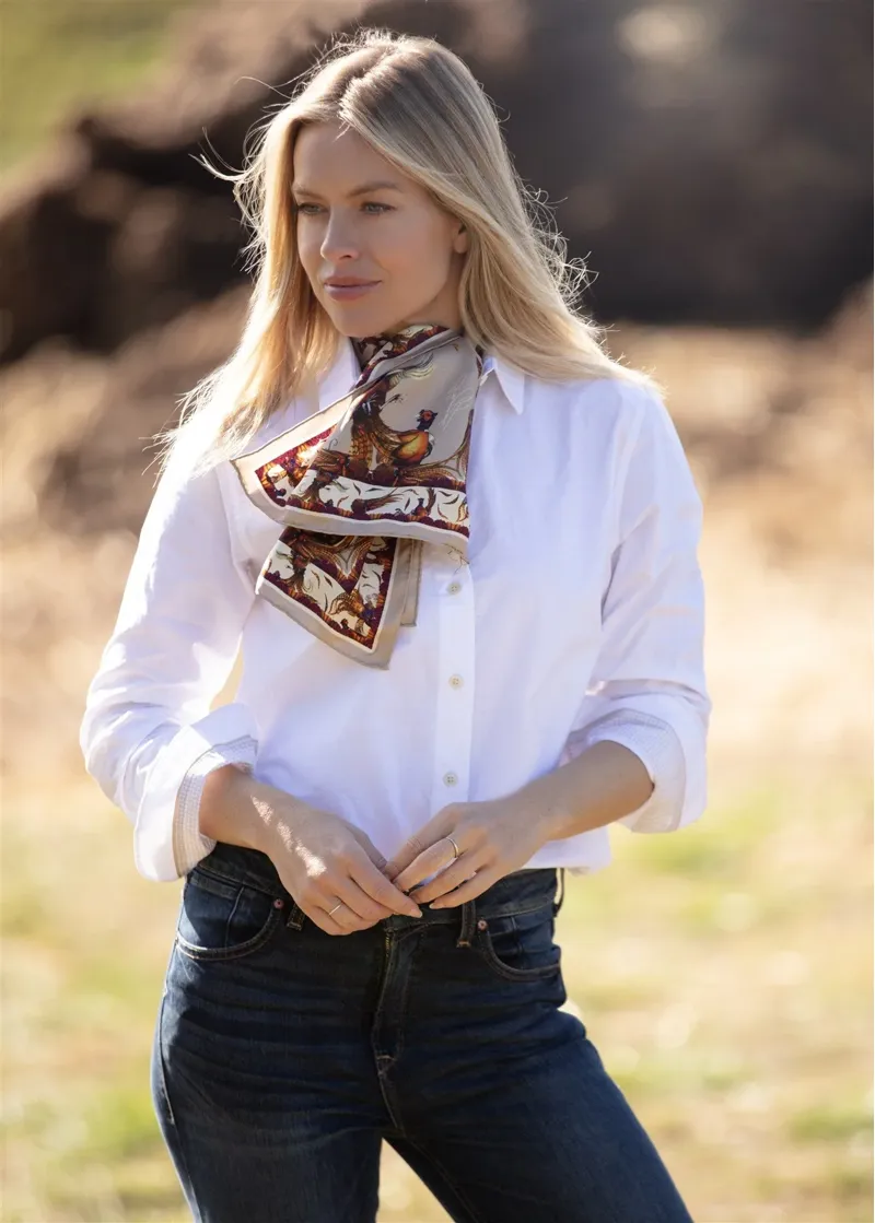 Clare Haggas George and Friends Toffee Narrow Scarf-2