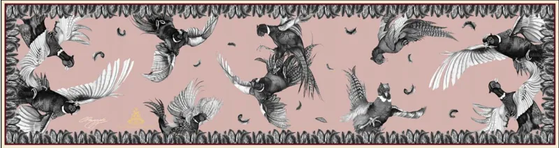 Clare Haggas Turf War Mono Pink Classic Scarf