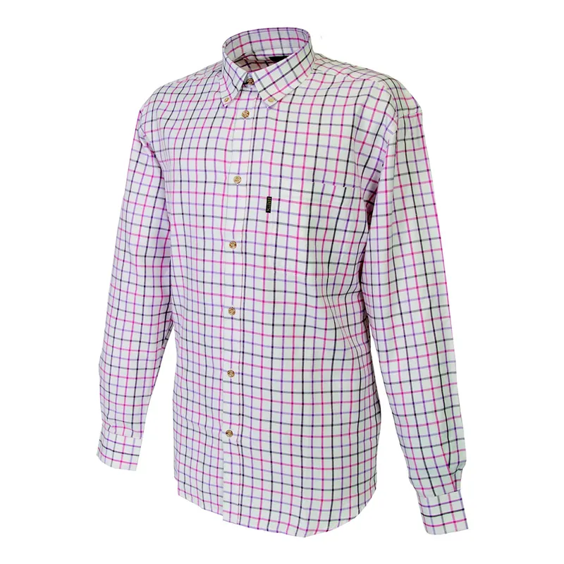 Beretta Classic Shirt - White Pink Lilac Check 